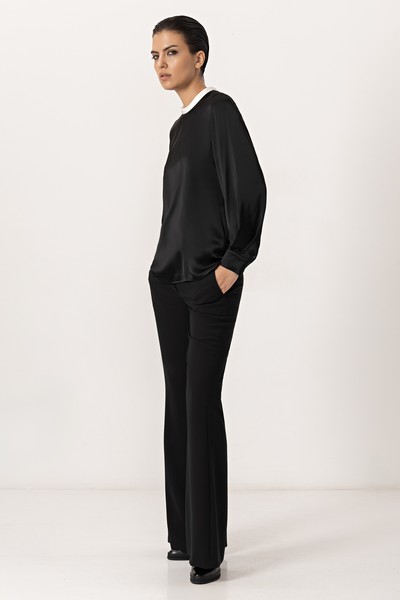 Блузка VASSA&Co, пол женский, цвет черный, фото №3