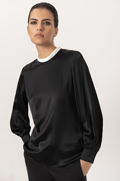 Блузка VASSA&Co, пол женский, цвет черный, фото №2