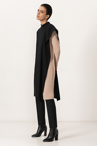 Платье с драпировкой VASSA&Co, пол женский, цвет черный, фото №6