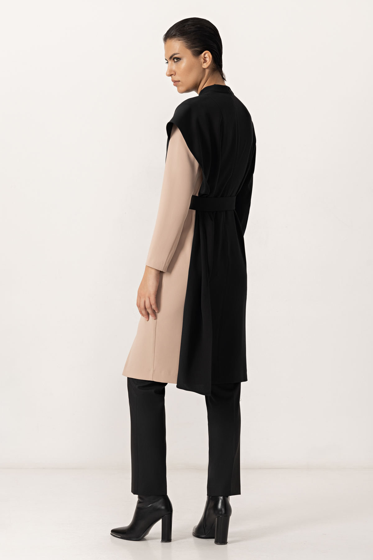 Платье с драпировкой VASSA&Co, пол женский, цвет черный, фото №4