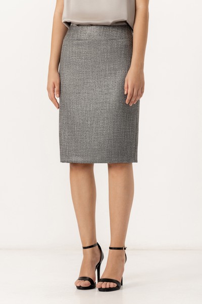 Юбка VASSA&Co, пол женский, цвет серый, фото №7