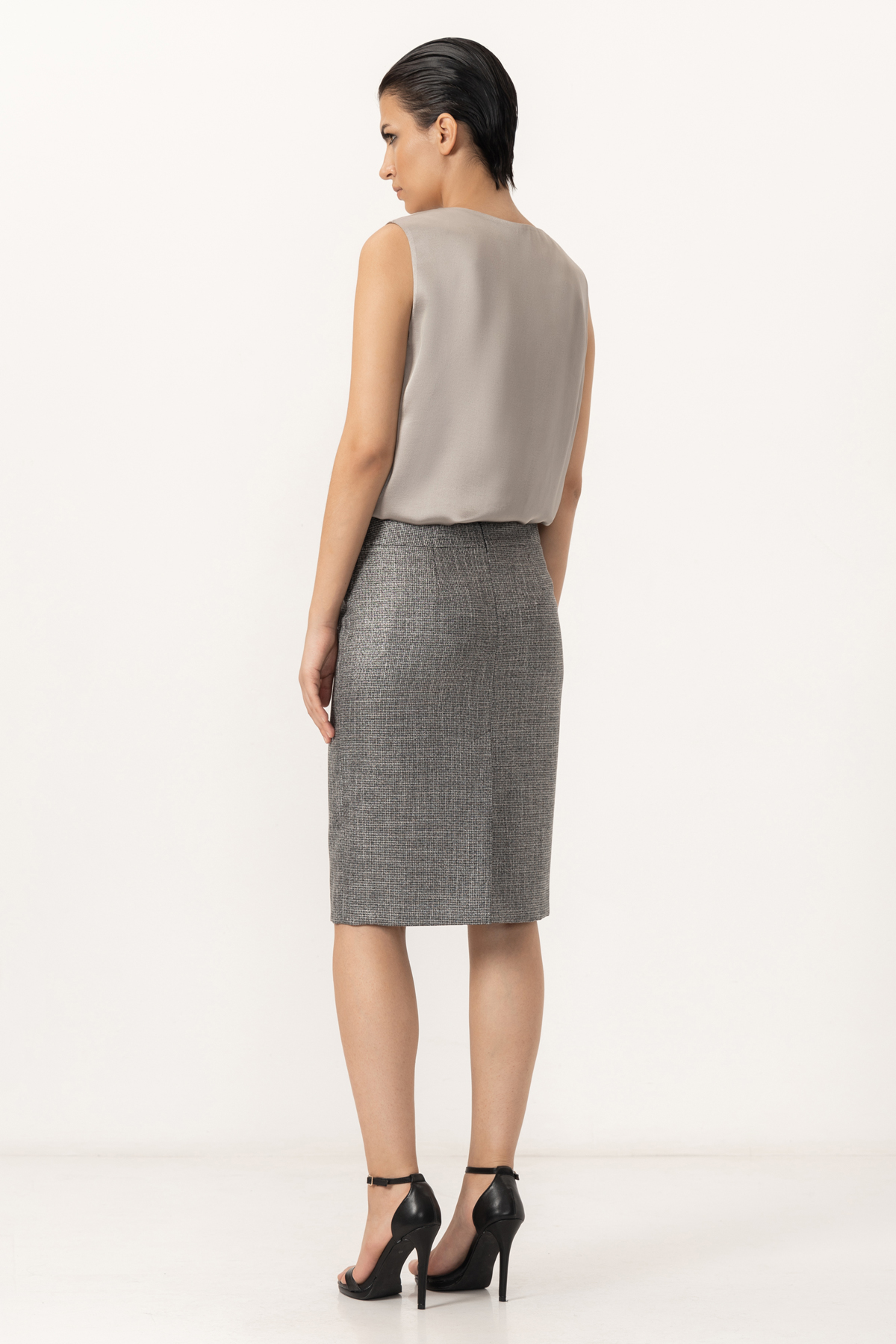 Юбка VASSA&Co, пол женский, цвет серый, фото №8