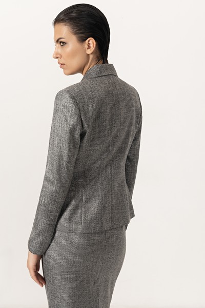 Жакет с люрексом VASSA&Co, пол женский, цвет серый, фото №3