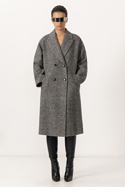 Пальто VASSA&Co, пол женский, цвет черный, фото №4