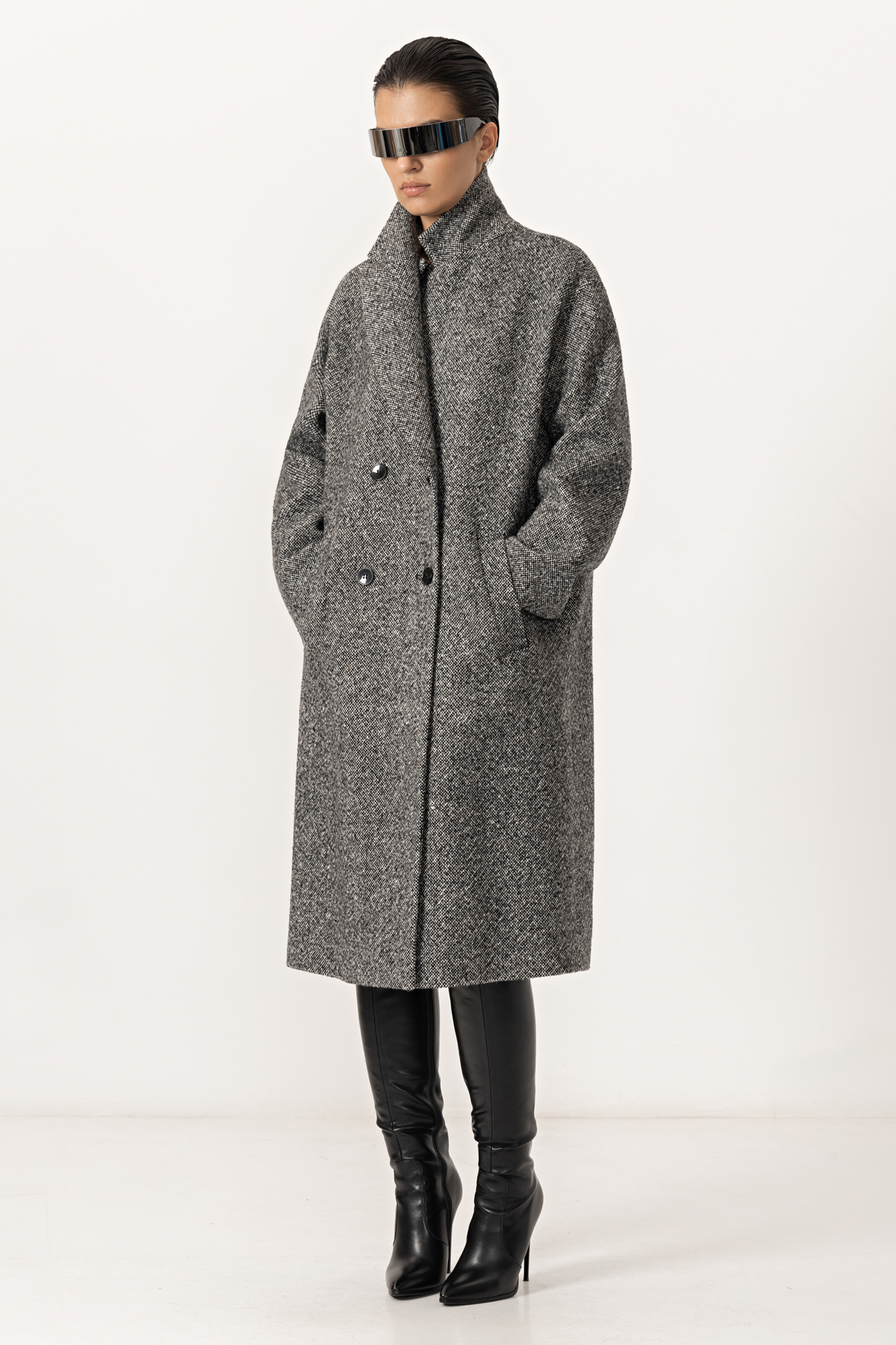 Пальто VASSA&Co, пол женский, цвет черный, фото №3