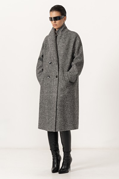 Пальто VASSA&Co, пол женский, цвет черный, фото №3