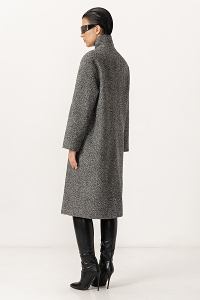 Пальто VASSA&Co, пол женский, цвет черный, фото №5