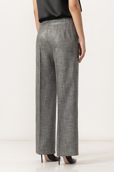Брюки с люрексом VASSA&Co, пол женский, цвет серый, фото №4