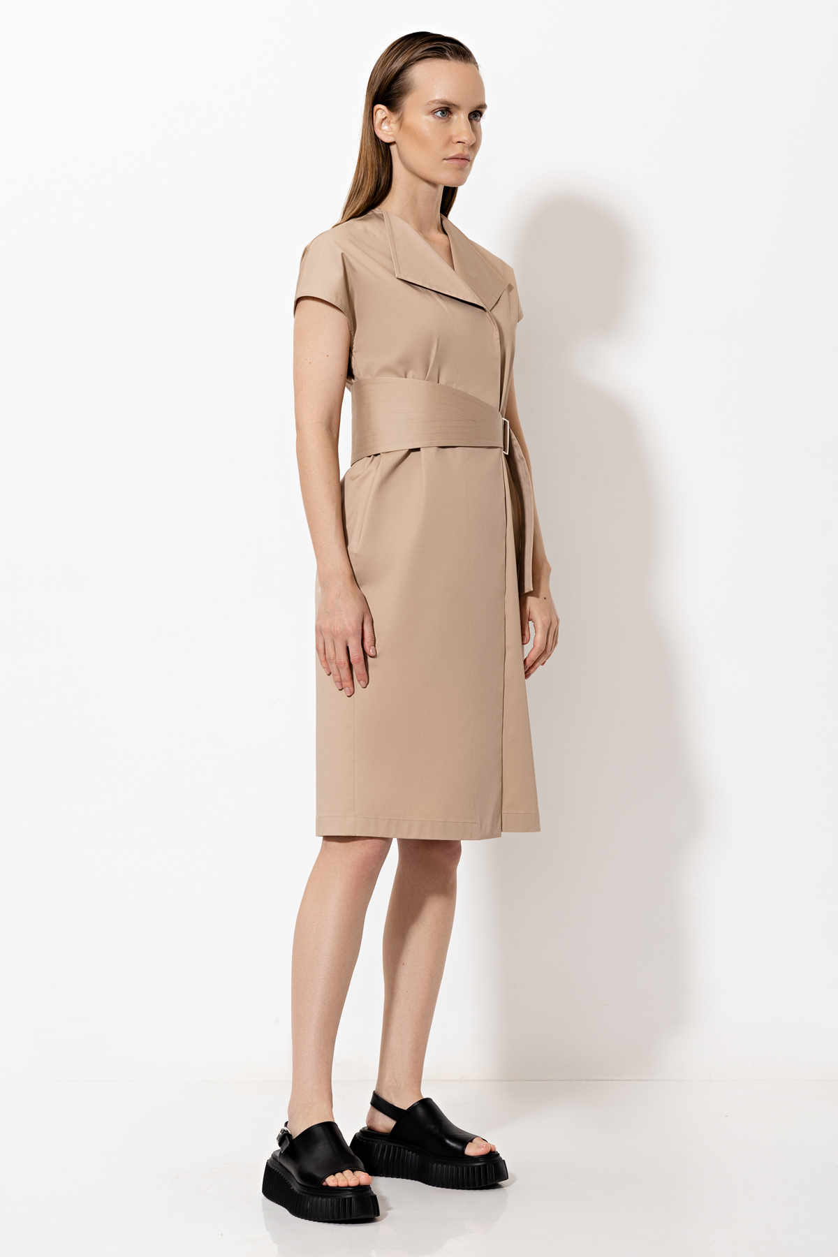 Dress VASSA&Co, пол female, цвет бежевый, фото №3