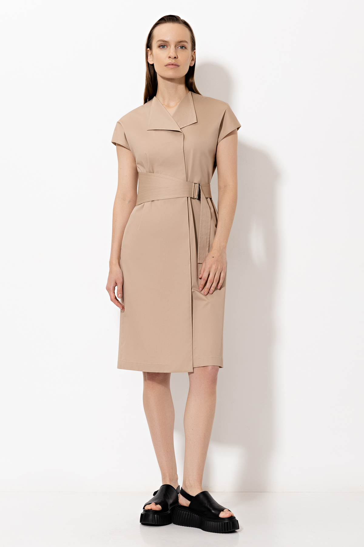 Dress VASSA&Co, пол female, цвет бежевый, фото №5