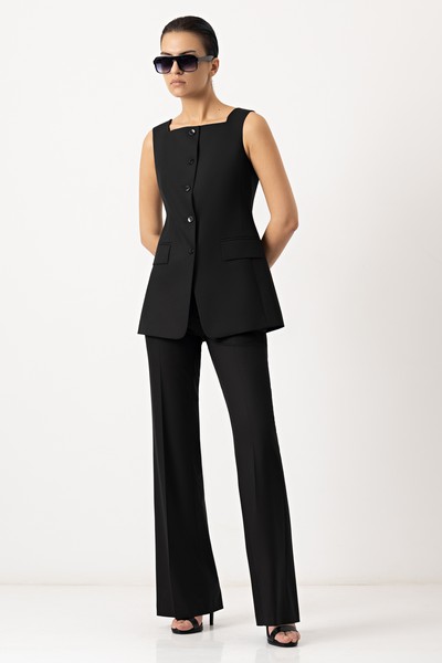 Жилет VASSA&Co, пол женский, цвет черный, фото №2