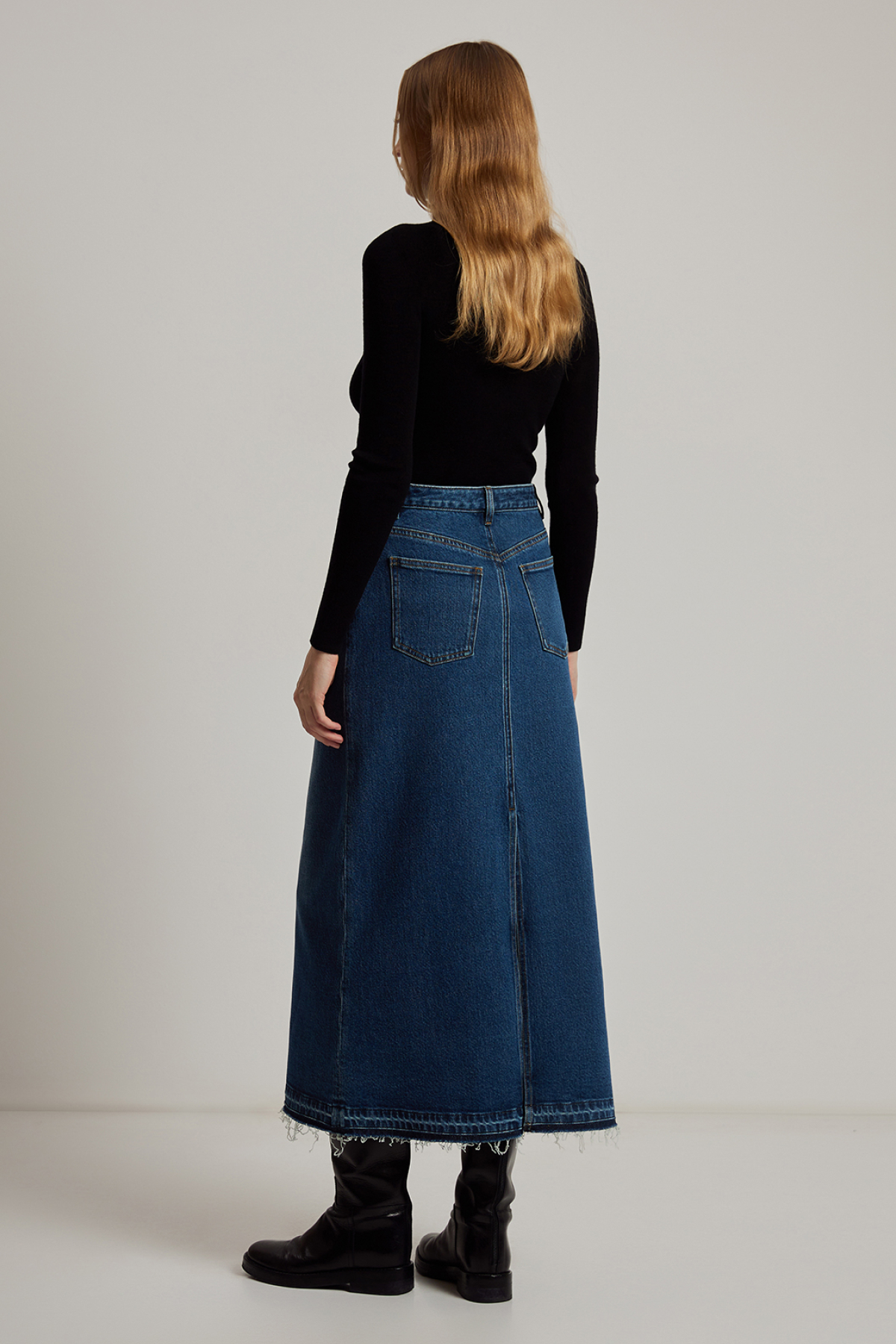 Джинсовая юбка VASSA CODE, пол женский, цвет синий, фото №5