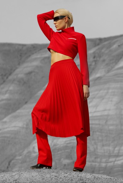 Jacket VASSA&Co, пол female, цвет red, фото №6