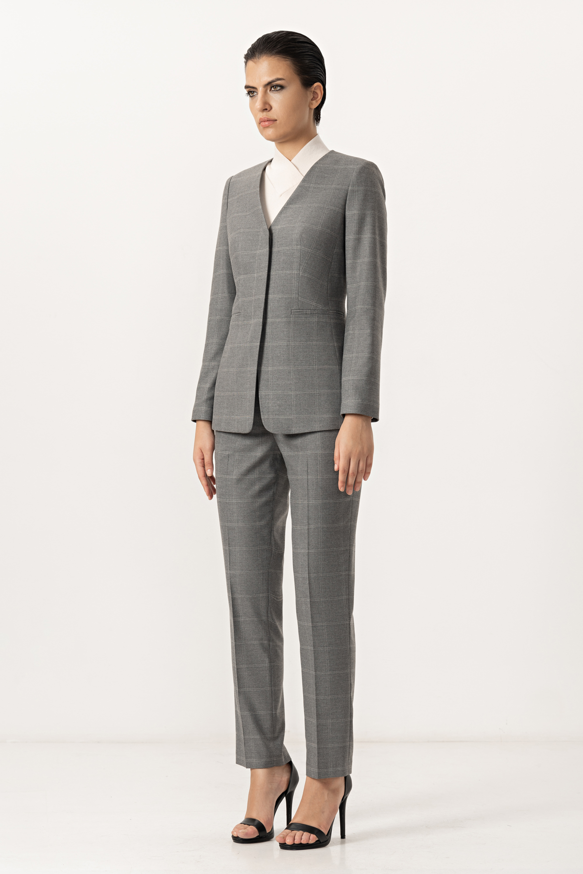 Жакет со съемной деталью VASSA&Co, пол женский, цвет серый, фото №8