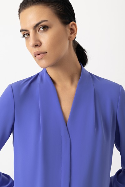 Blouse VASSA&Co, пол female, цвет синий, фото №3