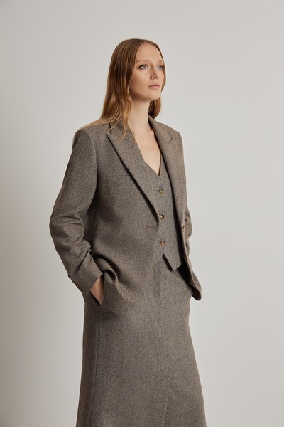 Жакет VASSA CODE, пол женский, цвет коричневый, фото №2