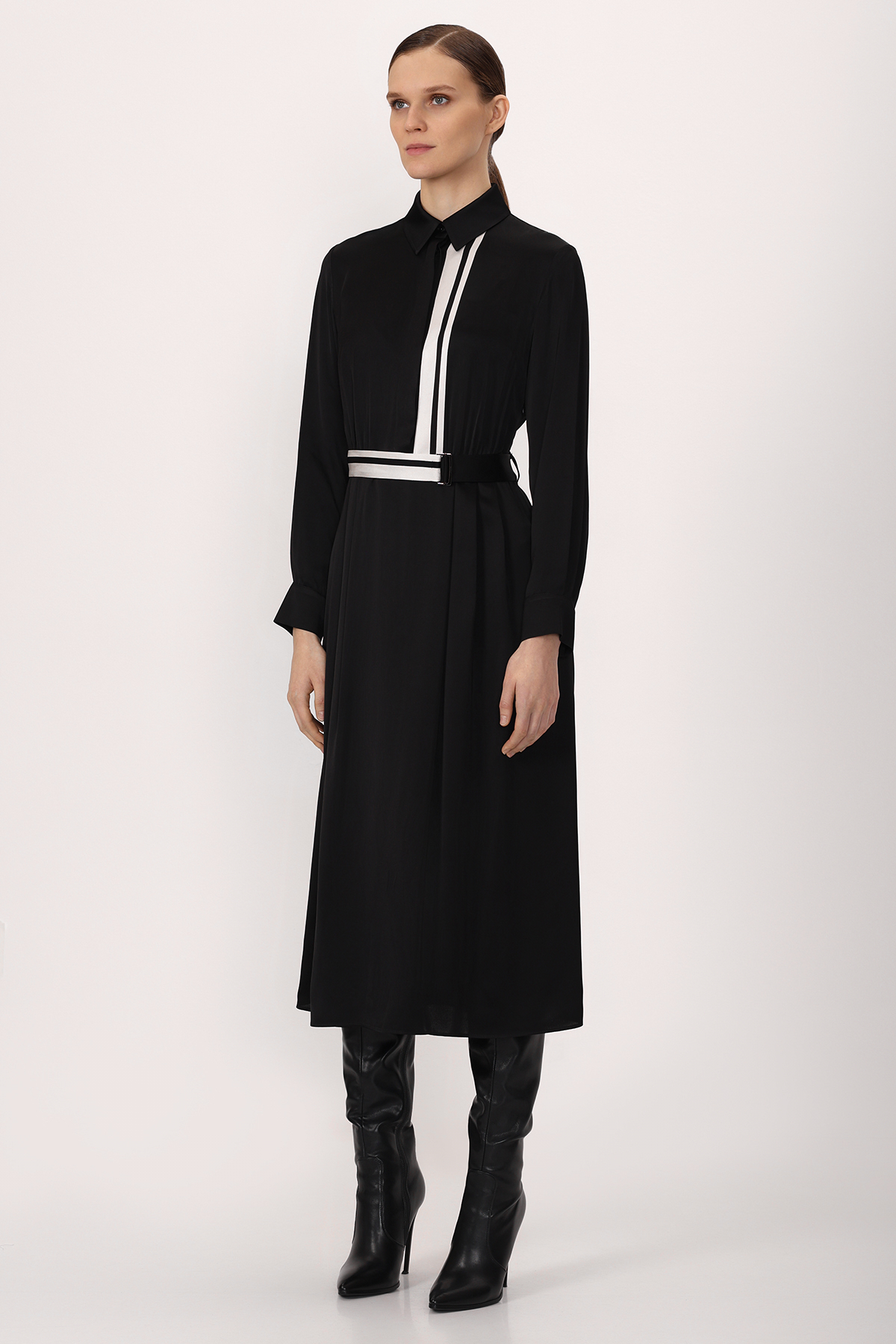 Платье VASSA&Co, пол женский, цвет черный, фото №3