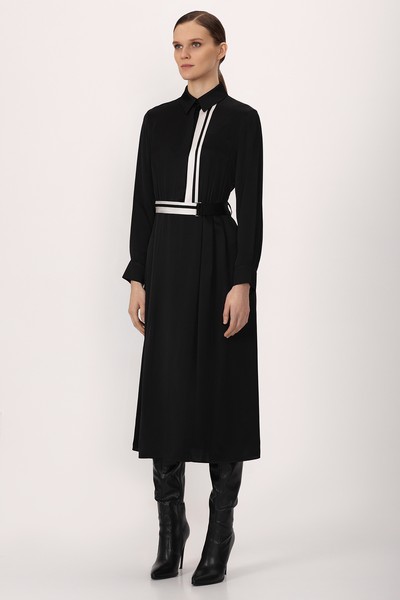 Платье VASSA&Co, пол женский, цвет черный, фото №3