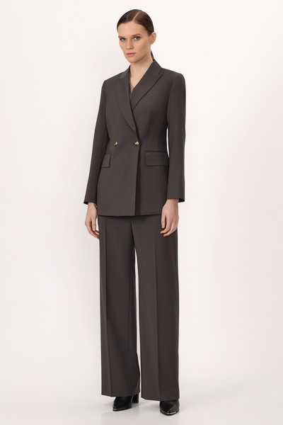 Двубортный жакет VASSA&Co, пол женский, цвет коричневый, фото №4