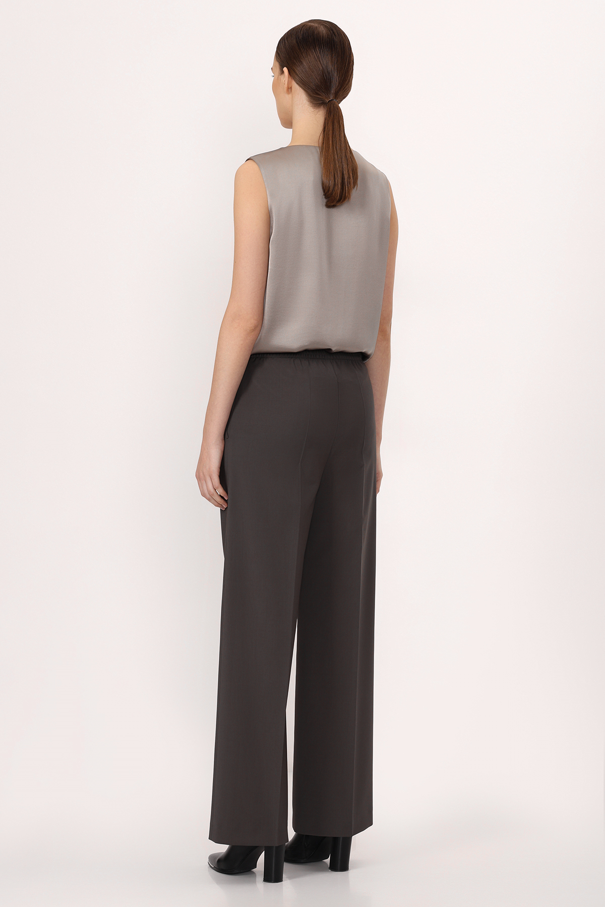 Брюки свободного силуэта VASSA&Co, пол женский, цвет коричневый, фото №6