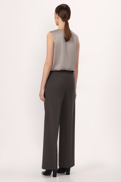 Брюки свободного силуэта VASSA&Co, пол женский, цвет коричневый, фото №6