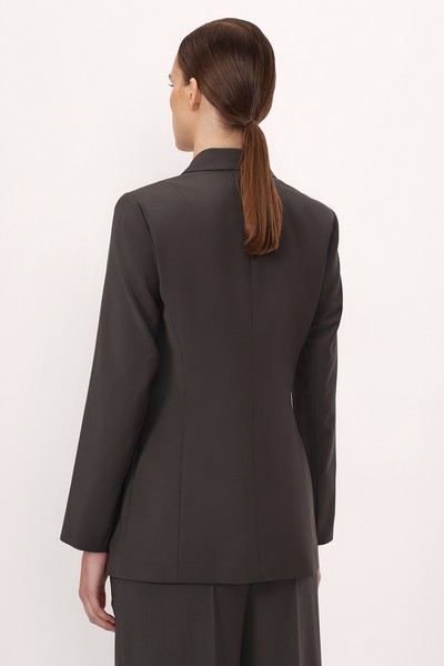 Двубортный жакет VASSA&Co, пол женский, цвет коричневый, фото №3