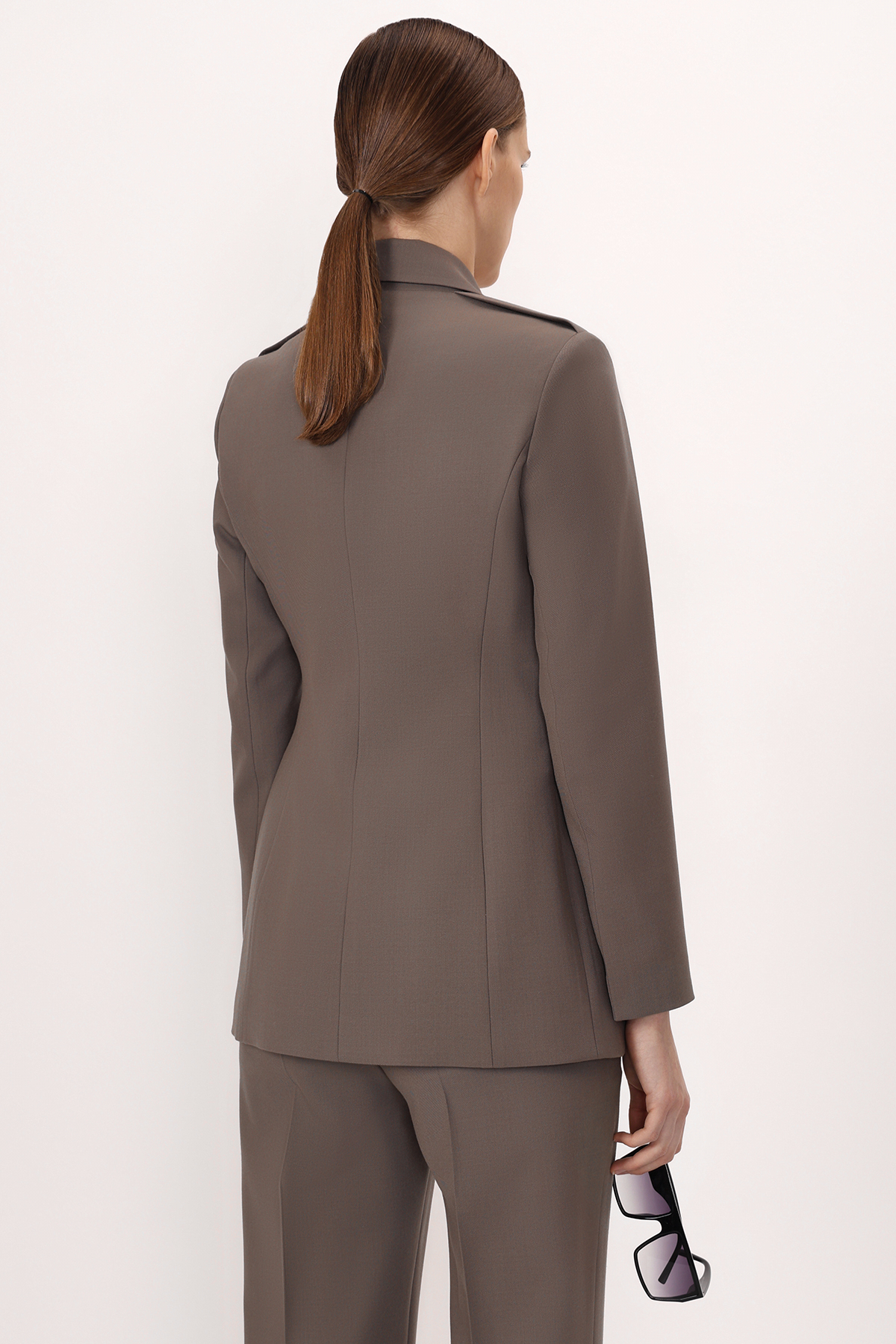 Жакет с супатной застежкой VASSA&Co, пол женский, цвет коричневый, фото №3