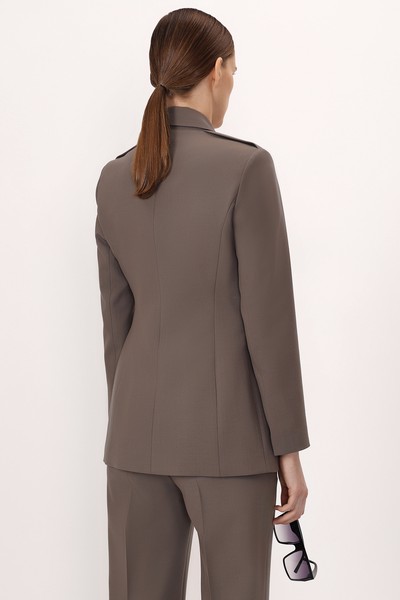 Жакет с супатной застежкой VASSA&Co, пол женский, цвет коричневый, фото №3