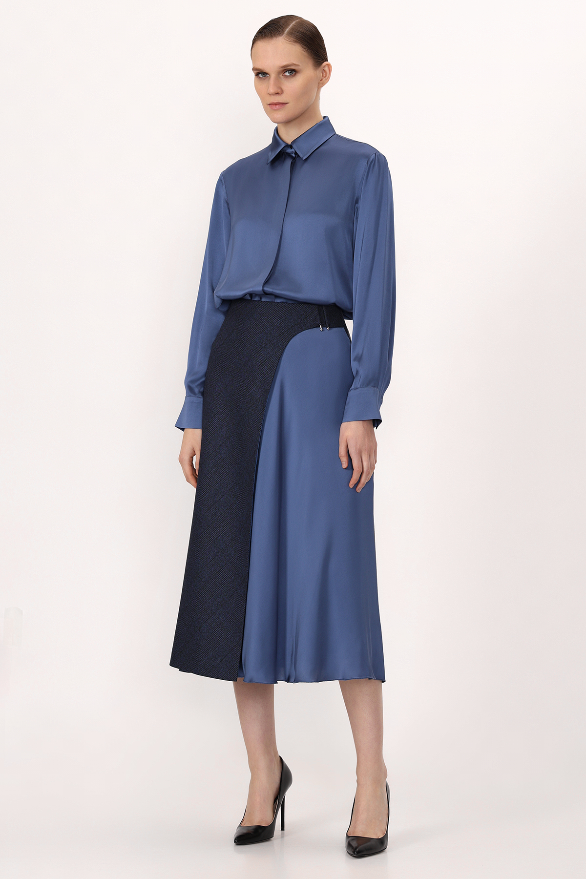 Юбка VASSA&Co, пол женский, цвет синий, фото №4