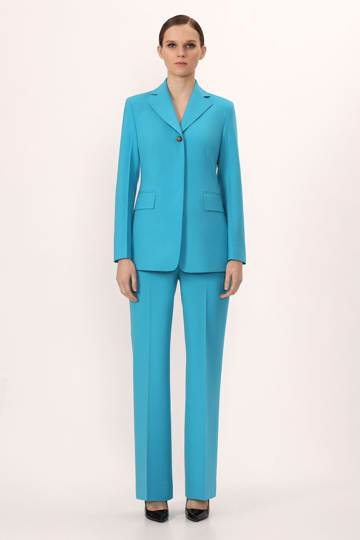 Жакет VASSA&Co, пол женский, цвет голубой, фото №4