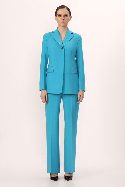 Жакет VASSA&Co, пол женский, цвет голубой, фото №4