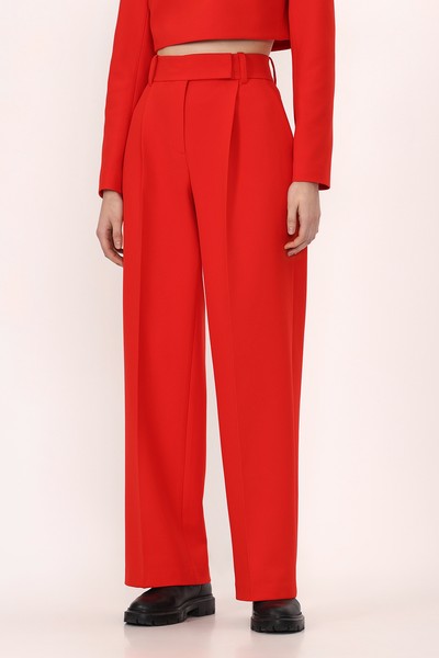 Брюки VASSA&Co, пол женский, цвет красный, фото №4