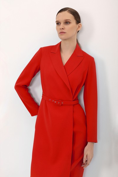 Платье-жакет VASSA&Co, пол женский, цвет красный, фото №4
