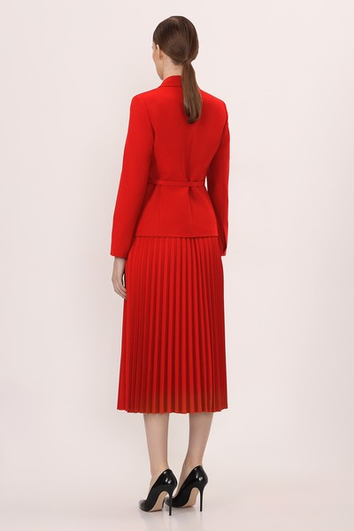 Жакет с поясом VASSA&Co, пол женский, цвет красный, фото №3