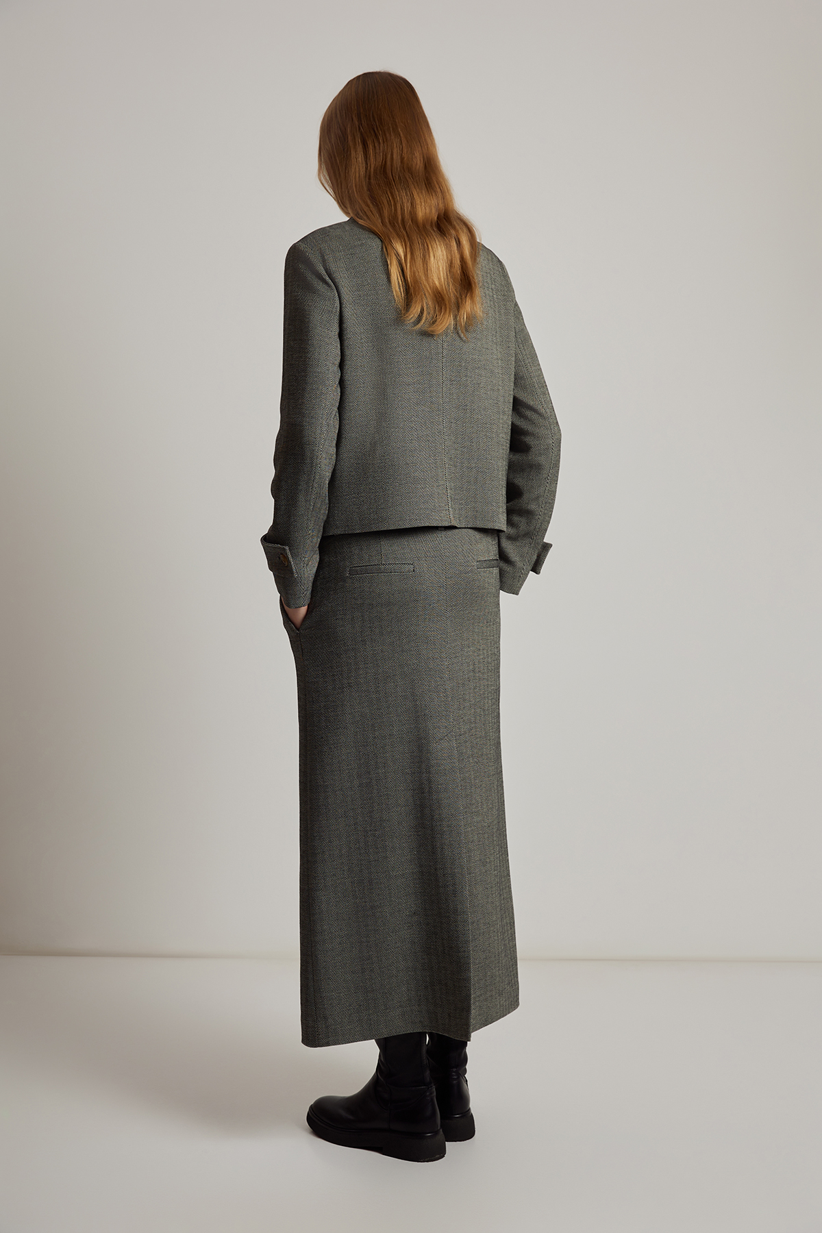 Жакет VASSA CODE, пол женский, цвет серый, фото №4