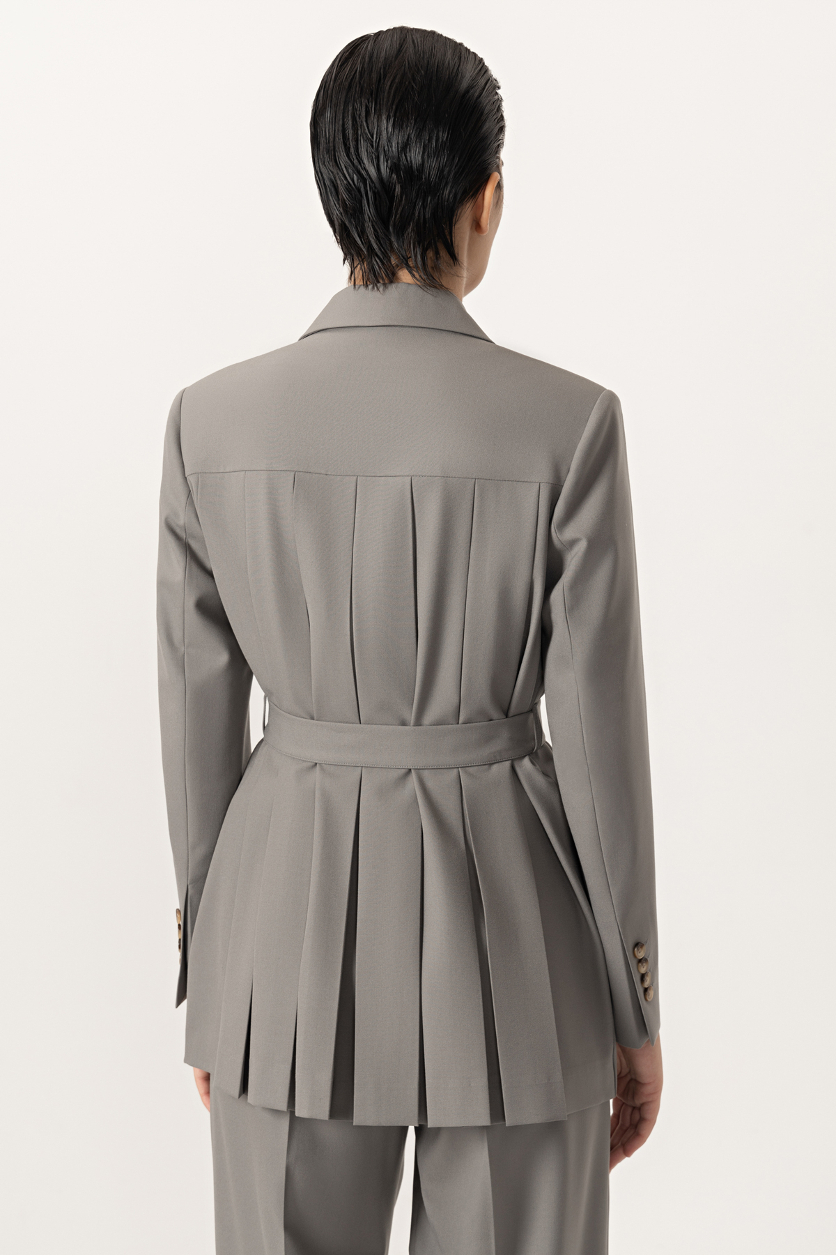 Жакет с гофрированной спинкой VASSA&Co, пол женский, цвет коричневый, фото №6