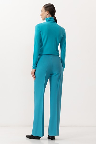 Водолазка из шерсти VASSA&Co, пол женский, цвет голубой, фото №4