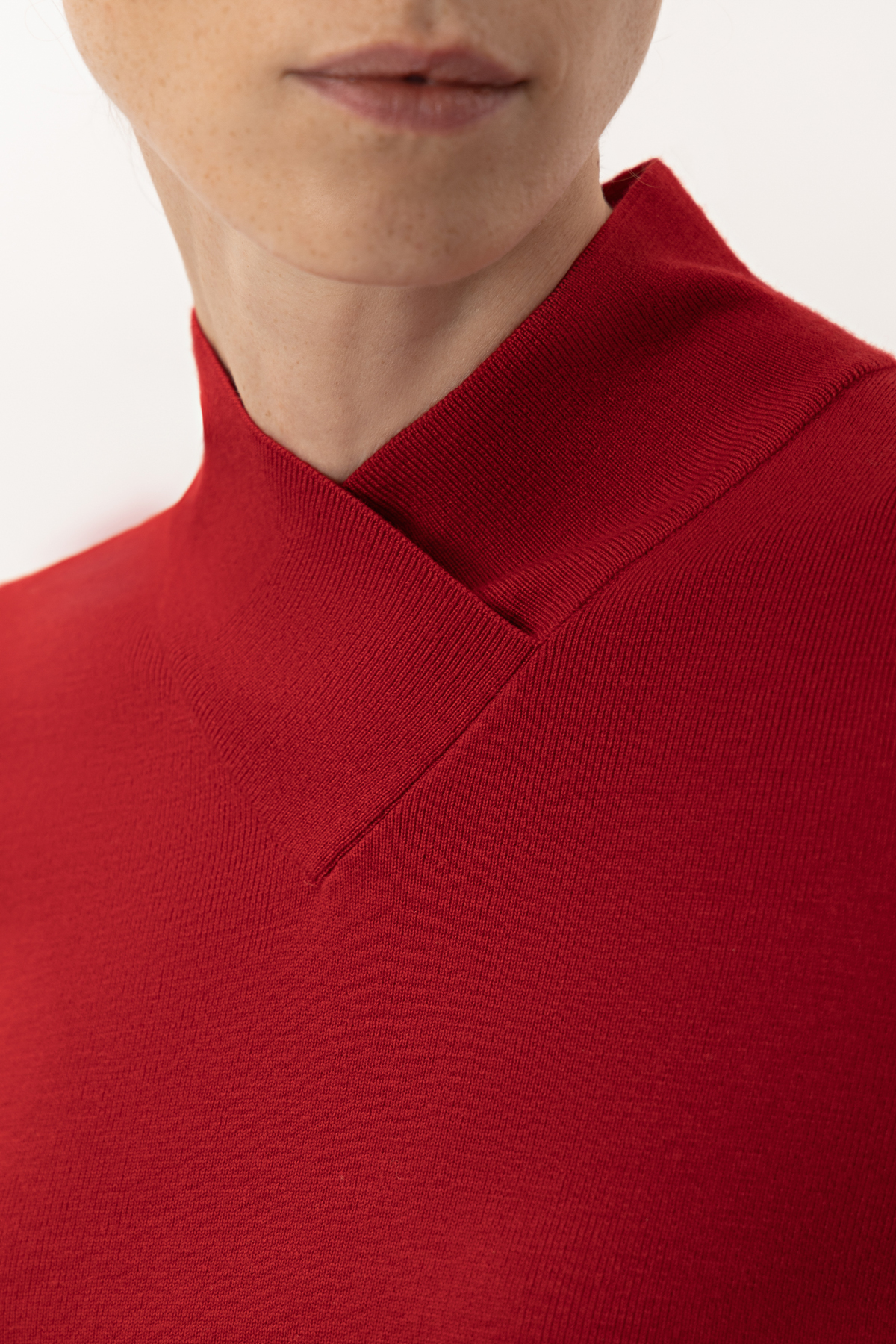 Водолазка из шерсти VASSA&Co, пол женский, цвет красный, фото №5