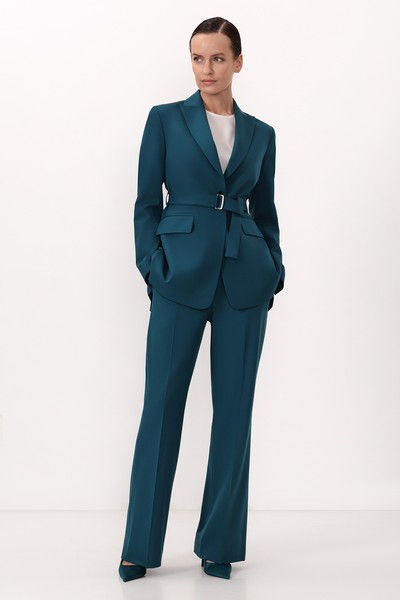 Жакет с гофрированной спинкой VASSA&Co, пол female, цвет голубой, фото №3