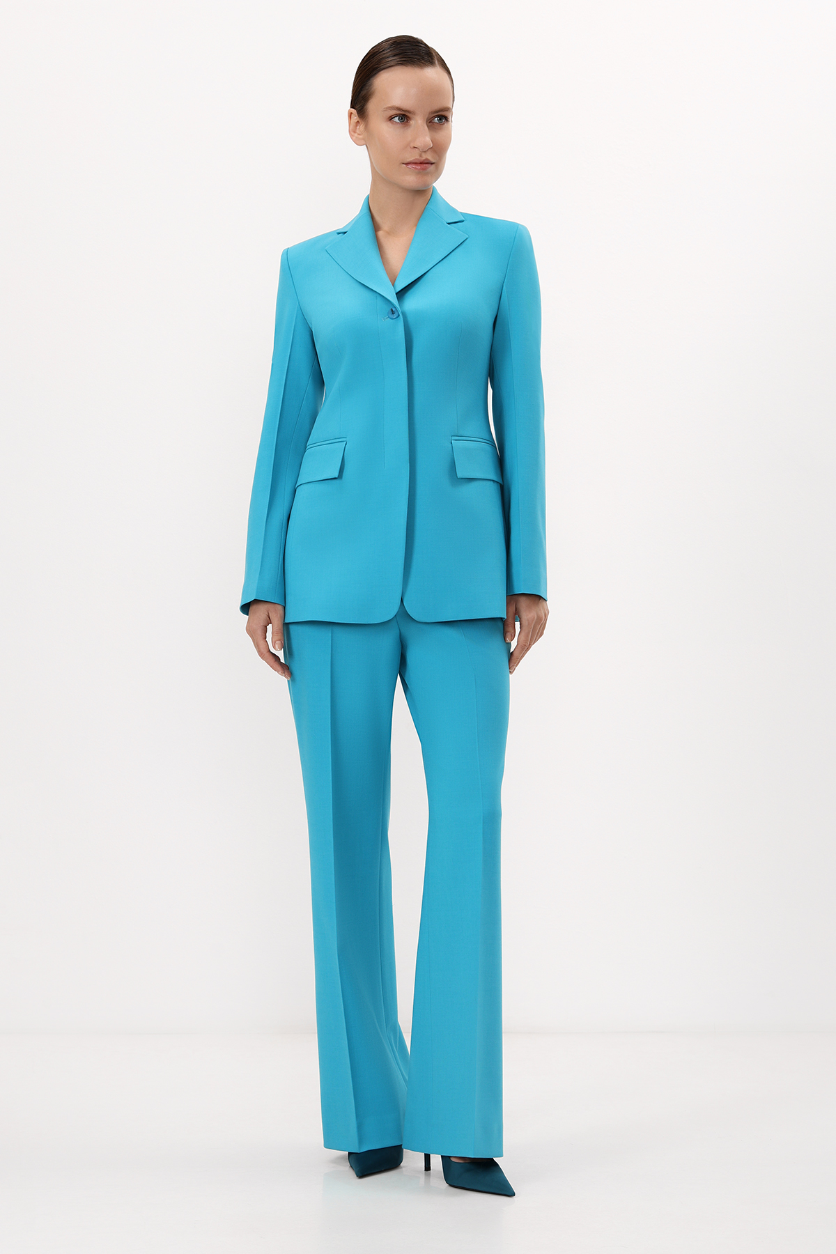 Жакет VASSA&Co, пол женский, цвет голубой, фото №2