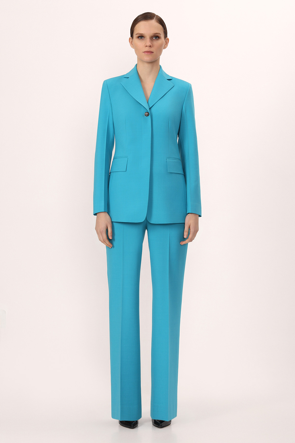 Брюки VASSA&Co, пол женский, цвет голубой, фото №4