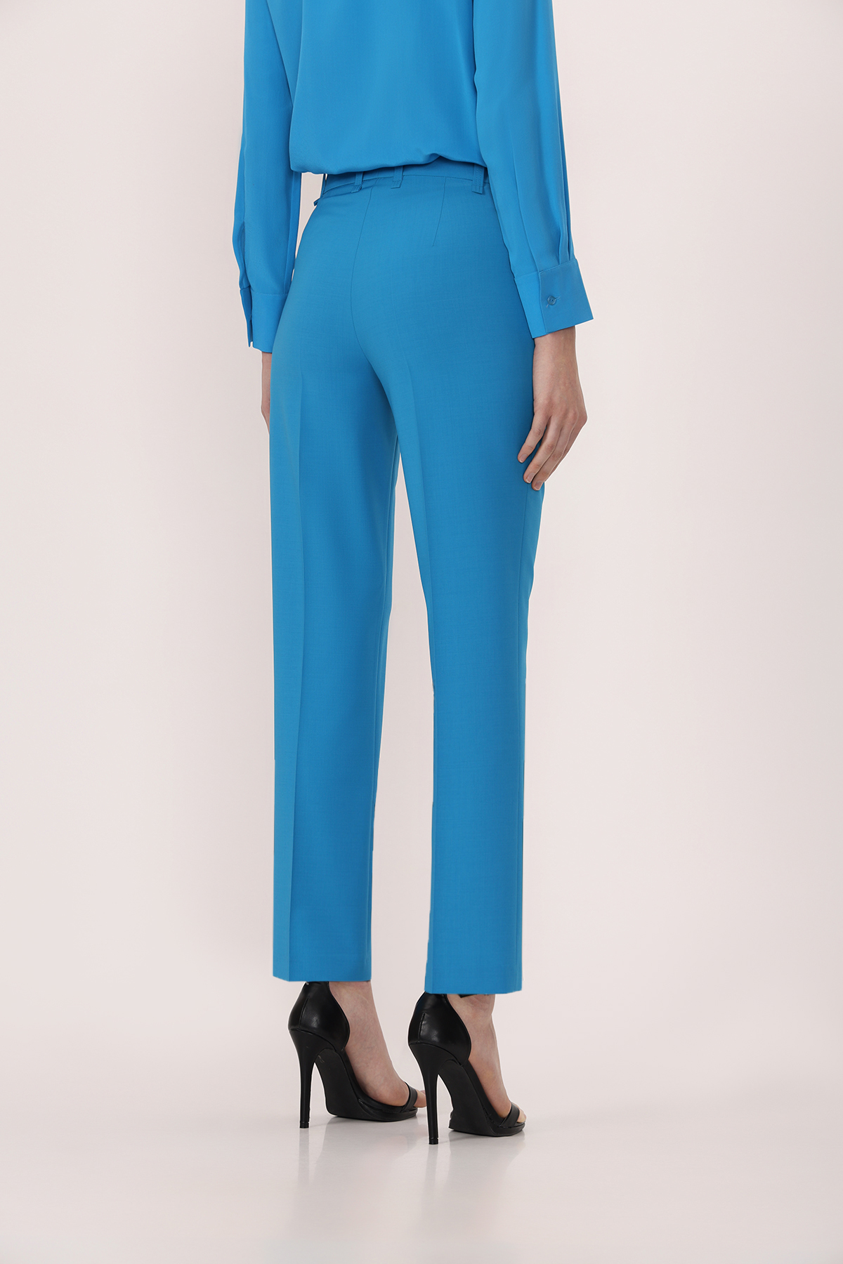 Брюки VASSA&Co, пол женский, цвет голубой, фото №4