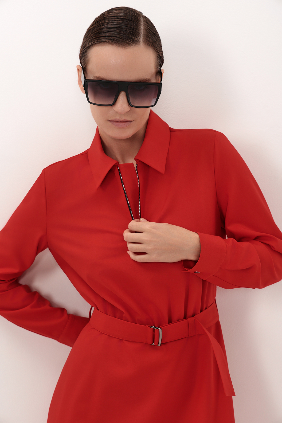 Платье VASSA&Co, пол женский, цвет красный, фото №3