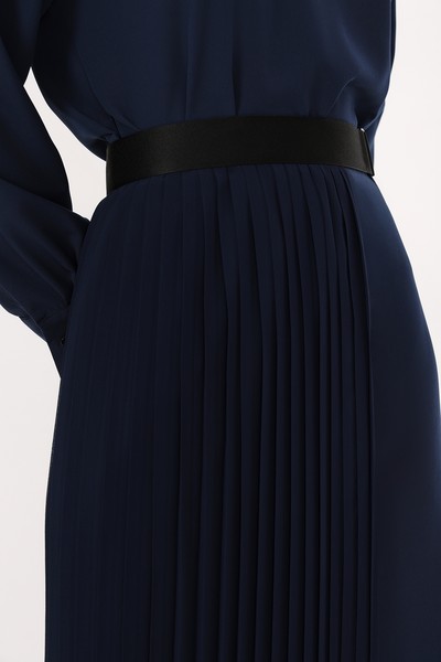 Платье со съемным фартуком VASSA&Co, пол женский, цвет синий, фото №3