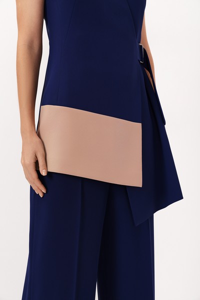 Асимметричный жилет VASSA&Co, пол женский, цвет синий, фото №2