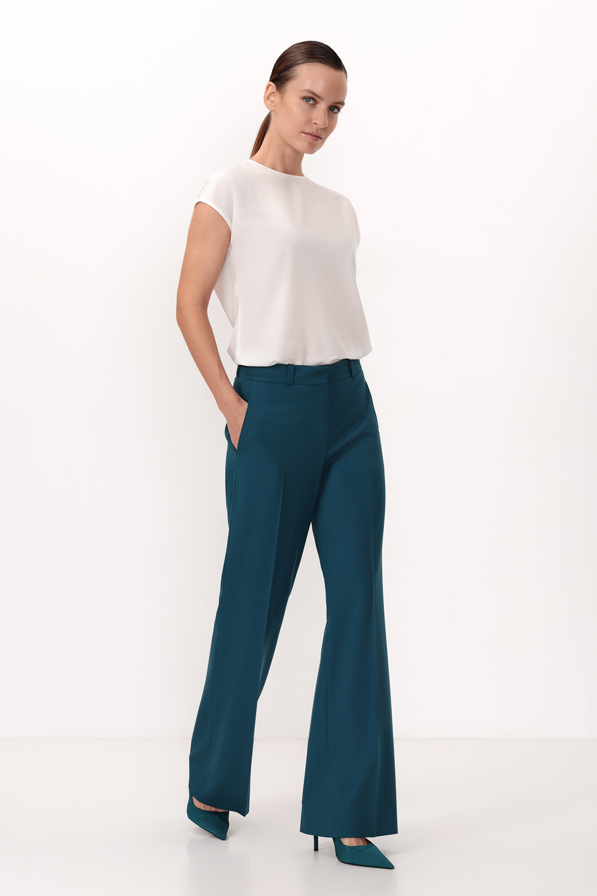 Брюки , пол female, цвет голубой, фото №3