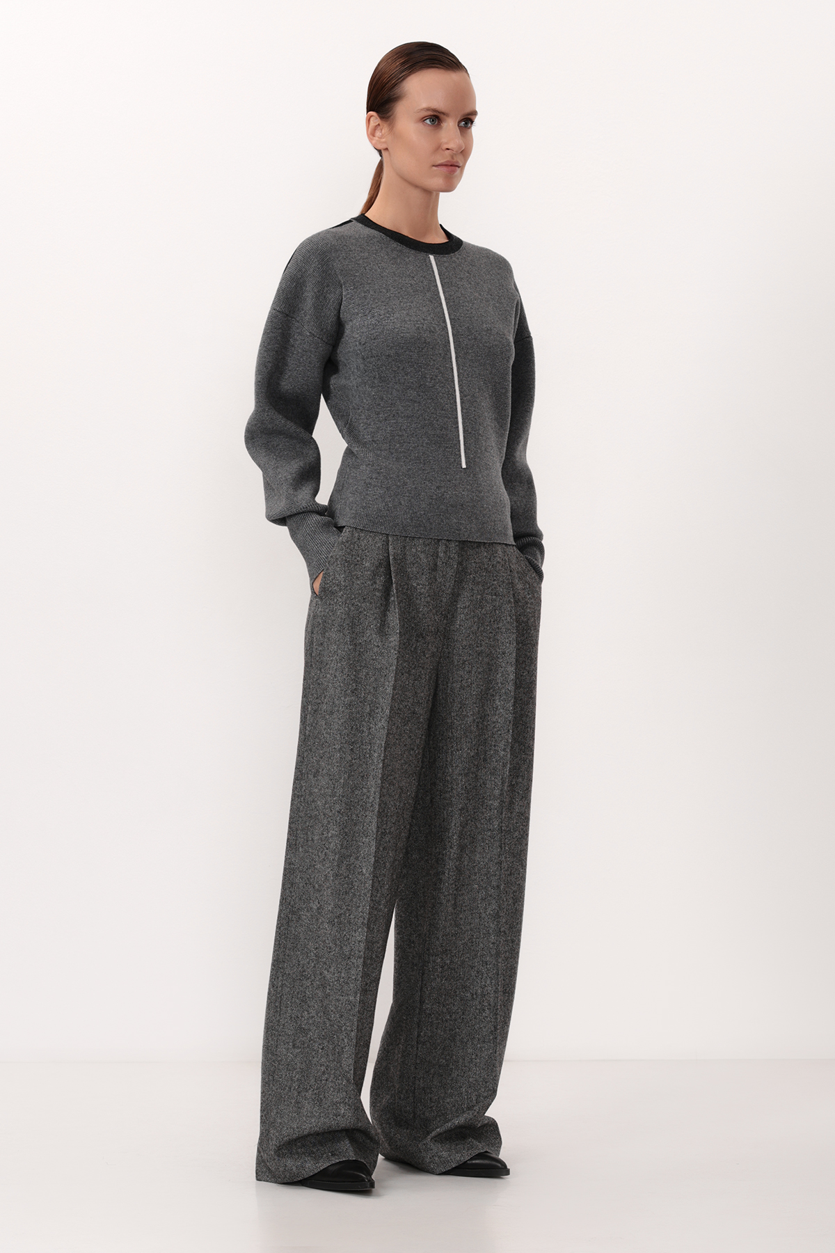 Джемпер VASSA CODE, пол женский, цвет серый, фото №2