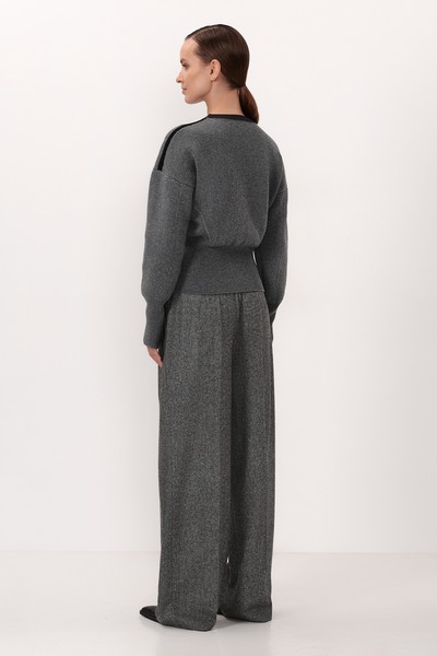 Джемпер VASSA CODE, пол женский, цвет серый, фото №3