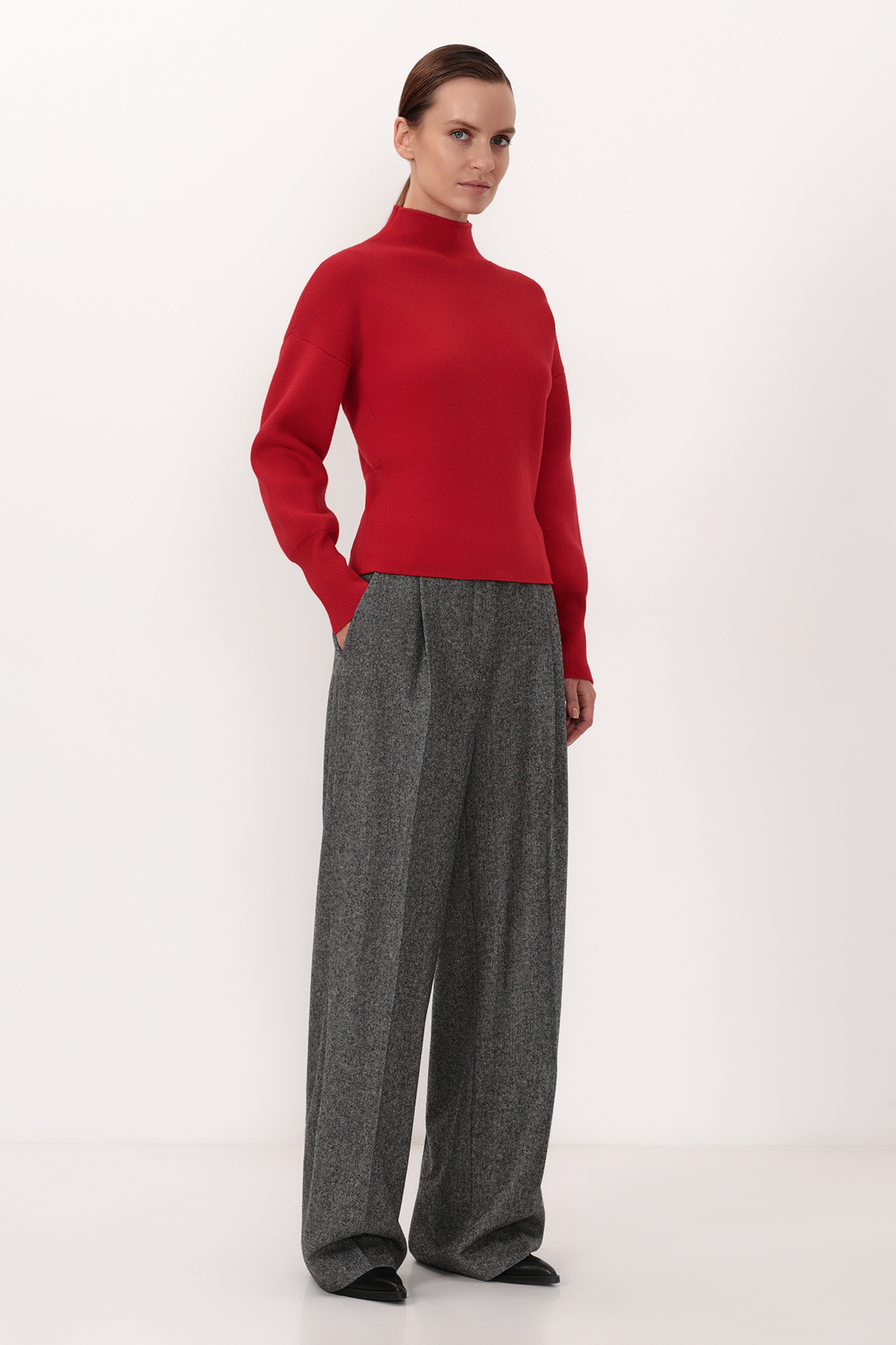 Джемпер VASSA CODE, пол женский, цвет красный, фото №3