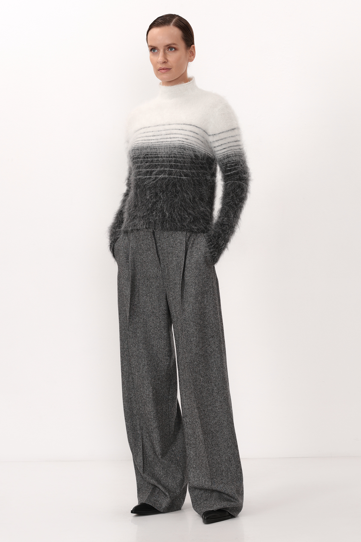 Джемпер VASSA CODE, пол женский, цвет серый, фото №2